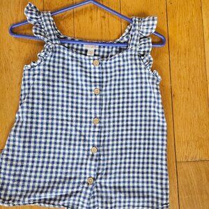 Cat & Jack Checkered frilled tank-top